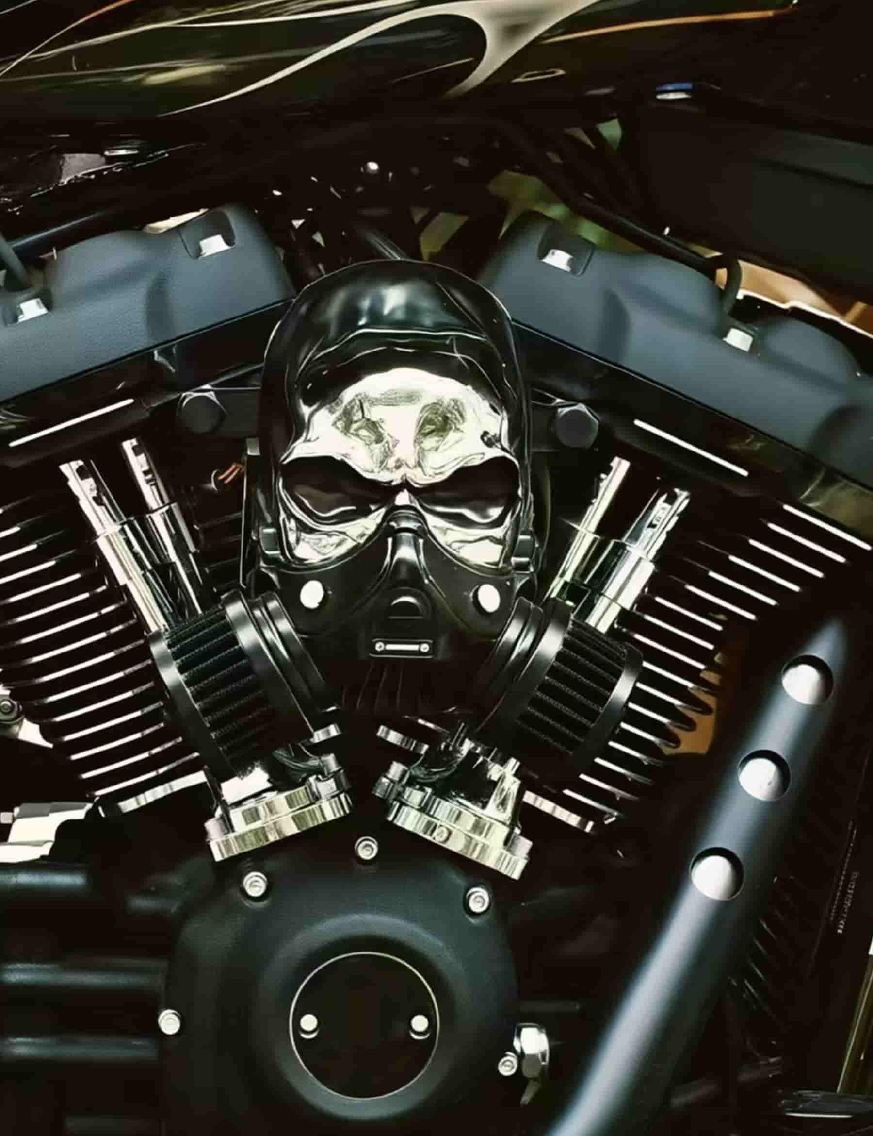 Motorcycle Skull Air Filter for Harley Air Cleaner CNC Aluminum Magnesium Harley Davidson 2000-up Touring 2000-up Softail - Image 10