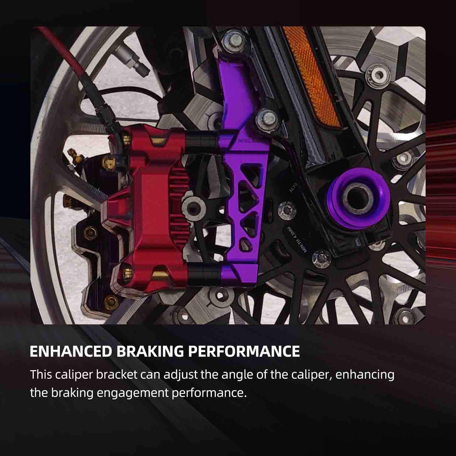 108mm Radial Brake Caliper Mounts for Harley Davidson 2014-after Touring, 2018-after Softail Models - Image 2