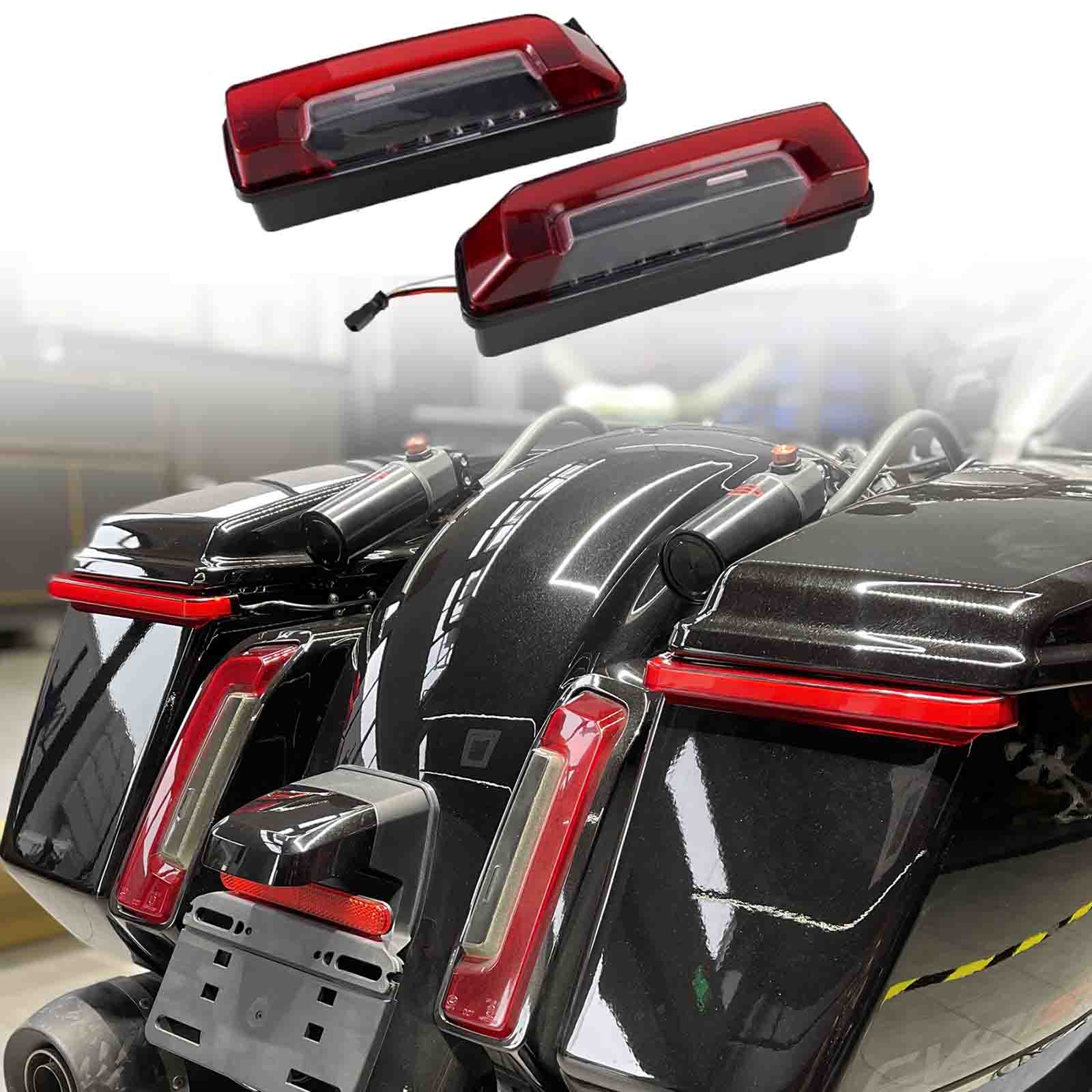 LED Saddlebag Tail Lights for 2023-2025 Harley Touring Street Glide Road Glide - Image 2