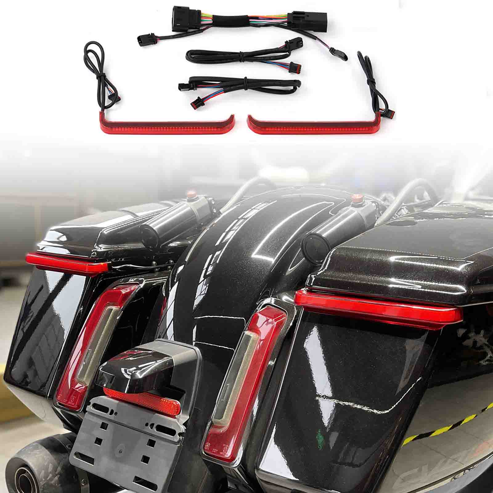 LED Saddlebag Tail Lights for 2023-2025 Harley Touring Street Glide Road Glide - Image 3
