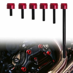79PCS Engine Dress Up Bolts Kit with Colored Caps | Stainless Steel | Harley 2017-after Touring, 2018-after Softail Models