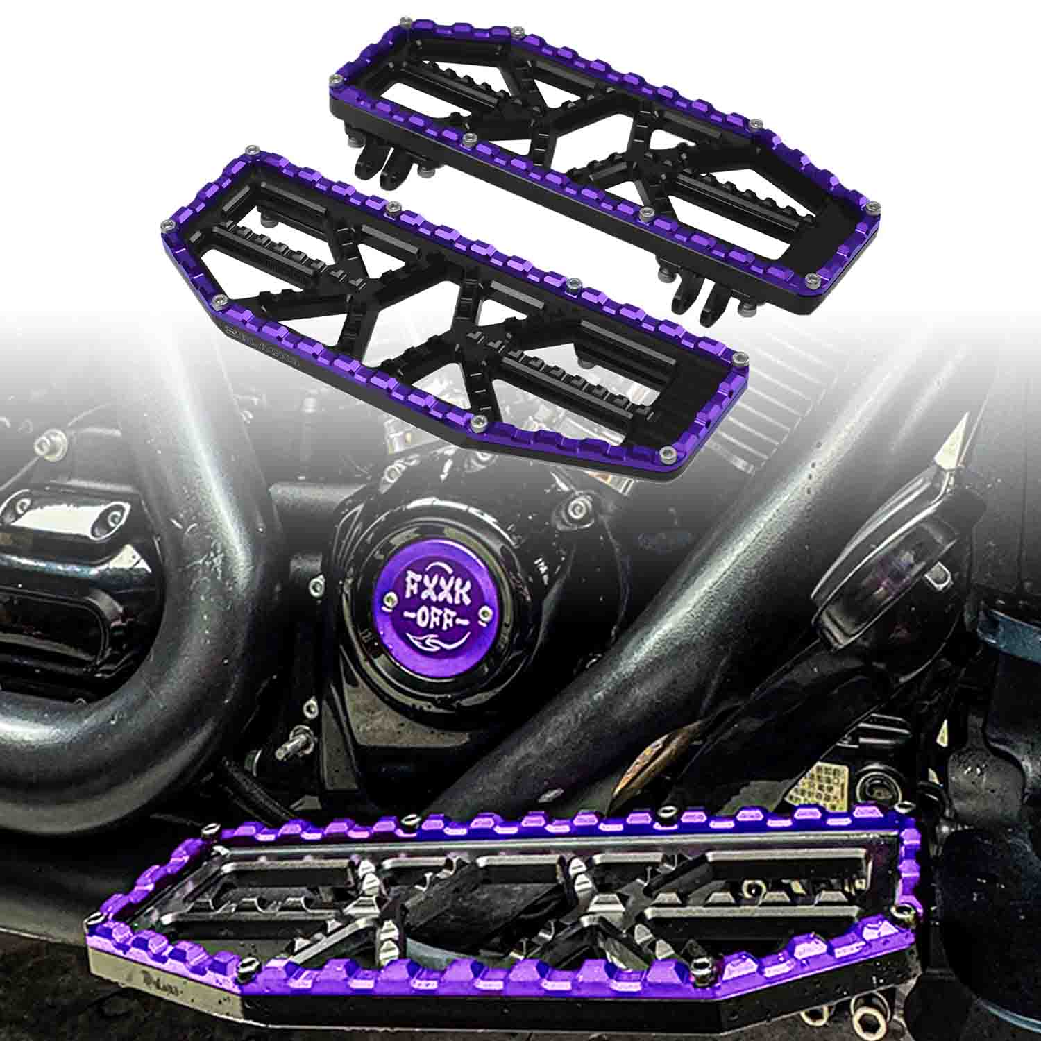 Driver Floorboards Footpegs | 2014-after Harley Touring Road Glide, Street Glide, Road King Models