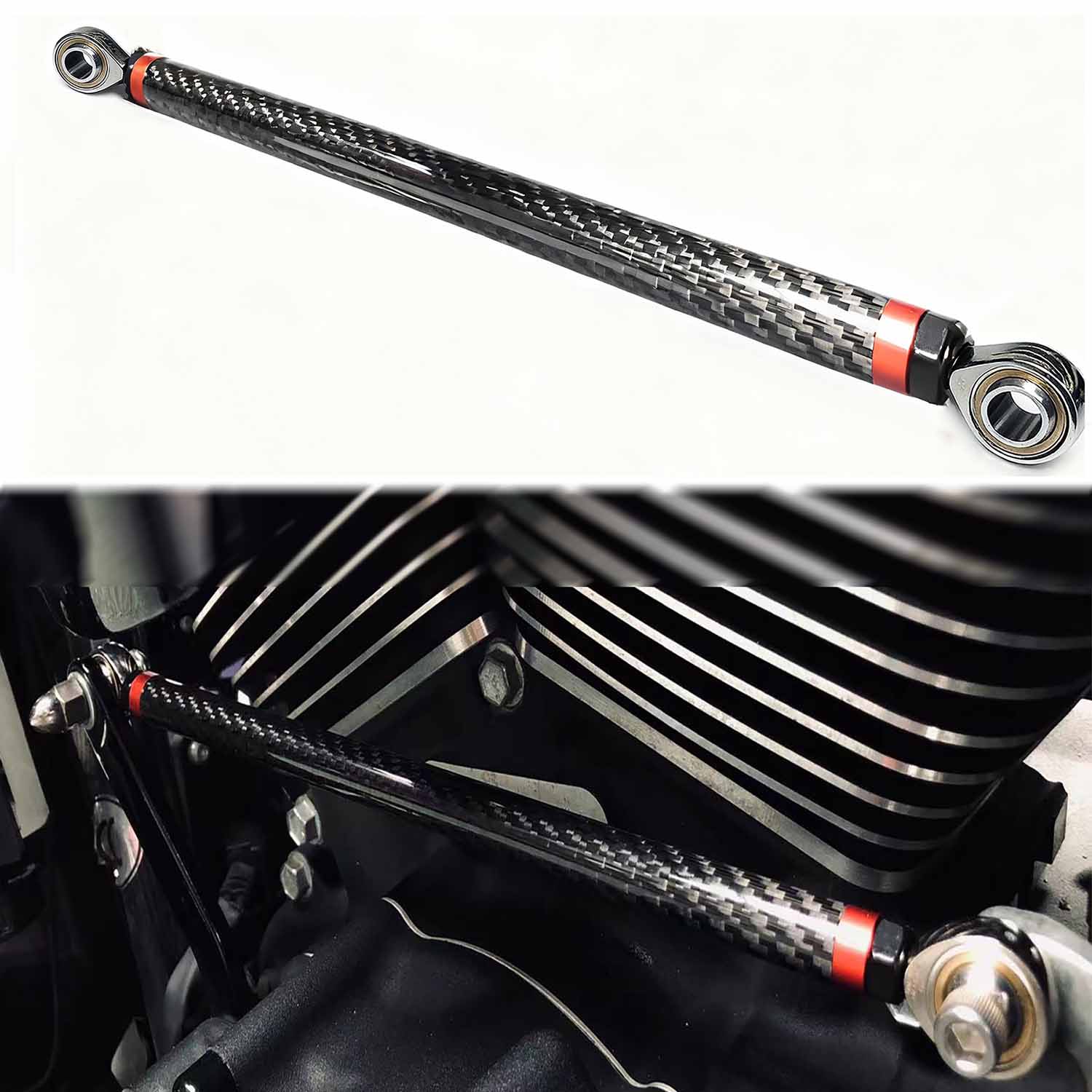 Carbon Fiber Motorcycle Shift Linkage | Harley 1993-2025 Touring, 2018-2025 Softail