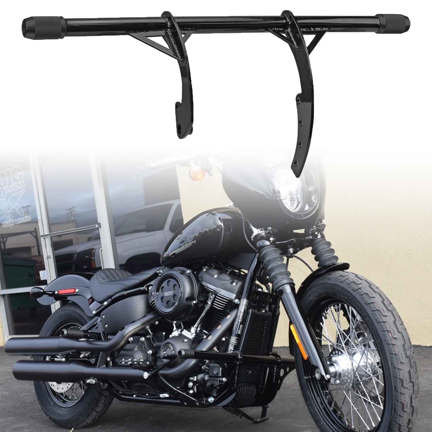 Crash Bar Engine Guard | TIG Welded Steel Highway Bar | Harley Softail Models Without Forward Controls Footpegs