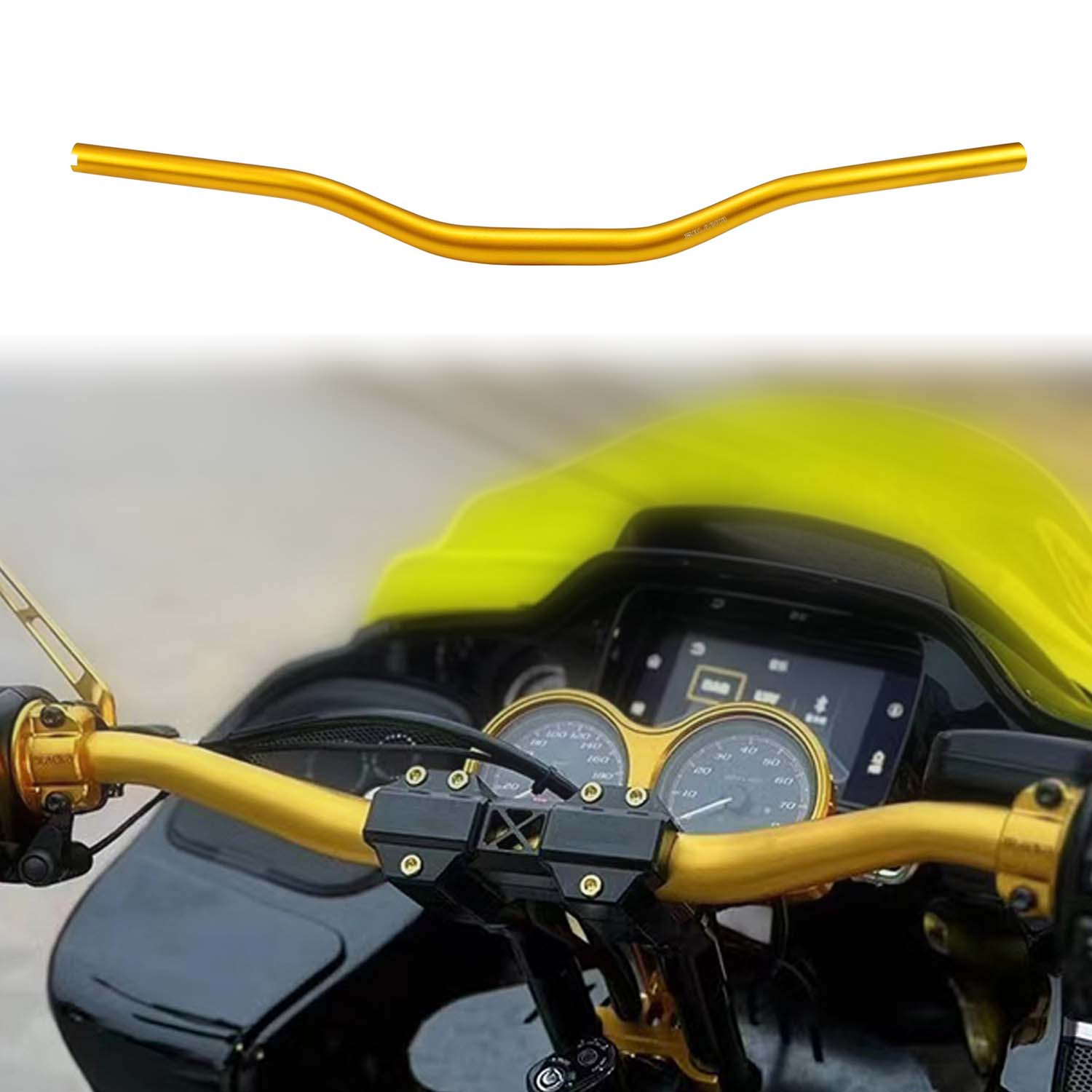T-Bar Handlebars | Aluminum Alloy | 2" & 4" Rise Height, 1" & 1.25" & 1.5" Clamp Diameter | Internal Wiring Handlebars | All Harley Motorcycle
