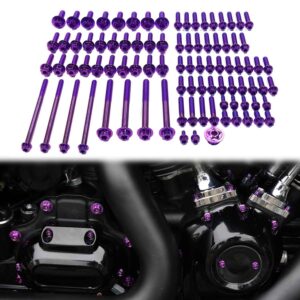 90Pcs Titanium Alloy Motorcycle Engine Transmission Bolts Kits | Harley 2018-2026 Softail/ Touring