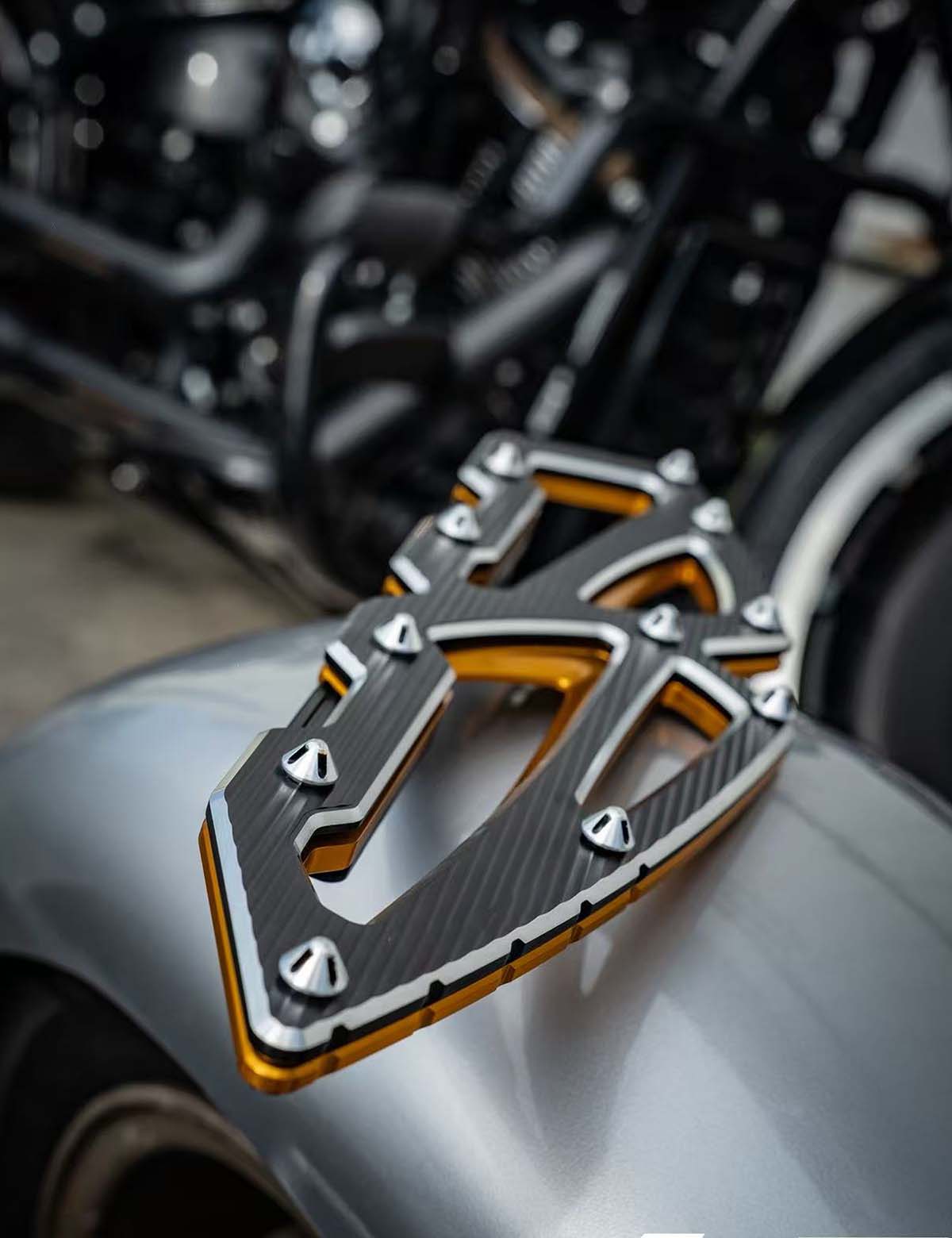Front and Rear Foot Pegs Kits | Anti-Slip | Aluminum | Harley Davidson 2000-2025 Softail, 1999-2025 Touring - Image 7