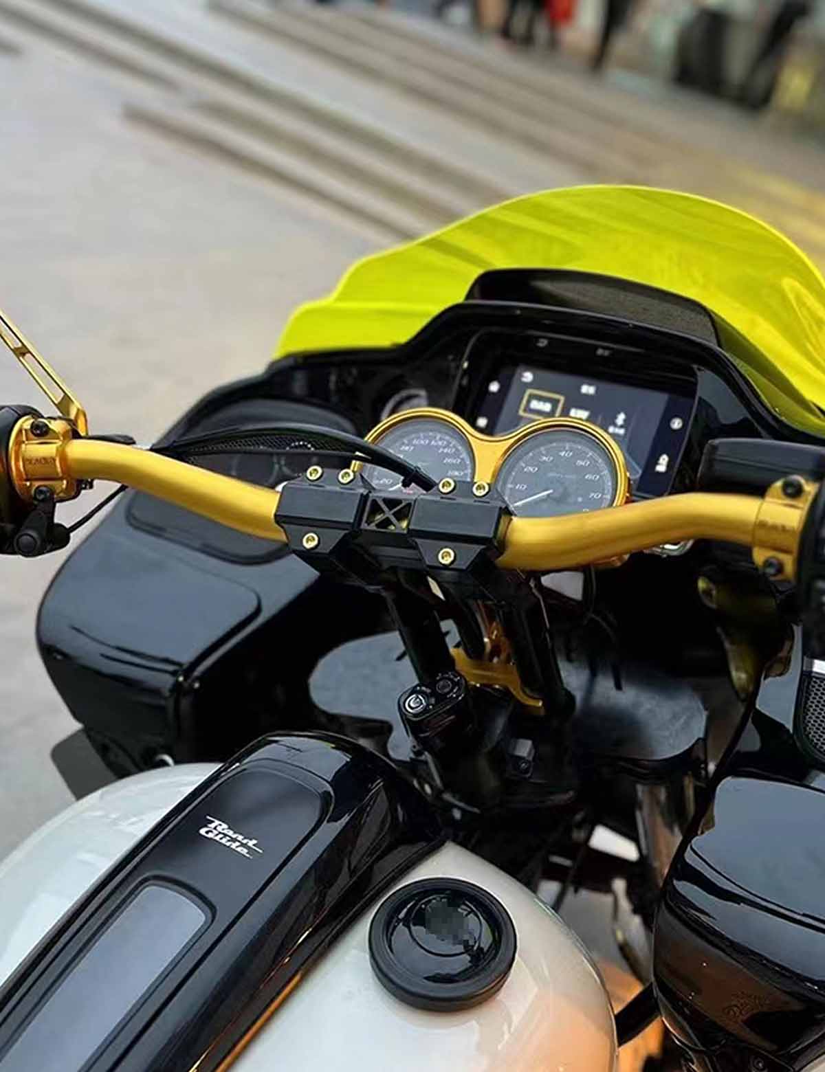 T-Bar Handlebars | Aluminum Alloy | 2" & 4" Rise Height, 1" & 1.25" & 1.5" Clamp Diameter | Internal Wiring Handlebars | All Harley Motorcycle - Image 2
