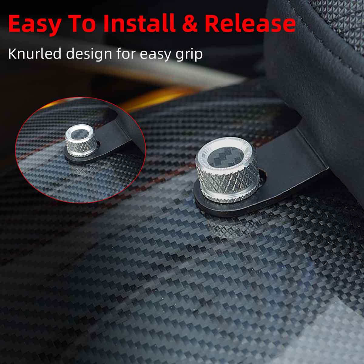 Harley Davidson Rear Seat Bolt | Aluminum Alloy Carbon Fiber | 1996-2023 Touring Softail - Image 4