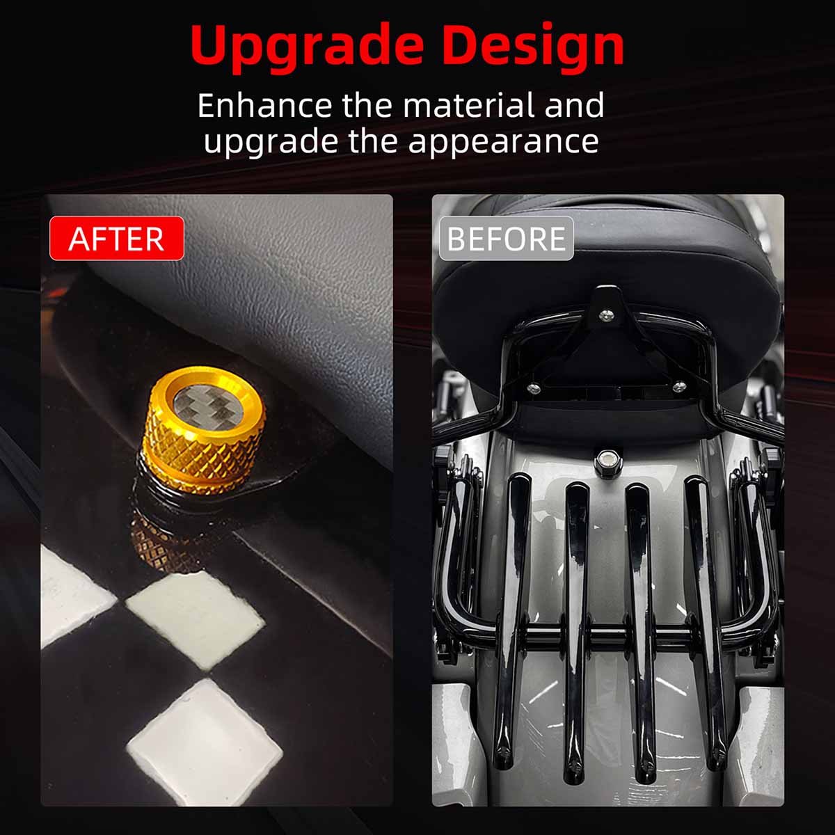 Harley Davidson Rear Seat Bolt | Aluminum Alloy Carbon Fiber | 1996-2023 Touring Softail - Image 5