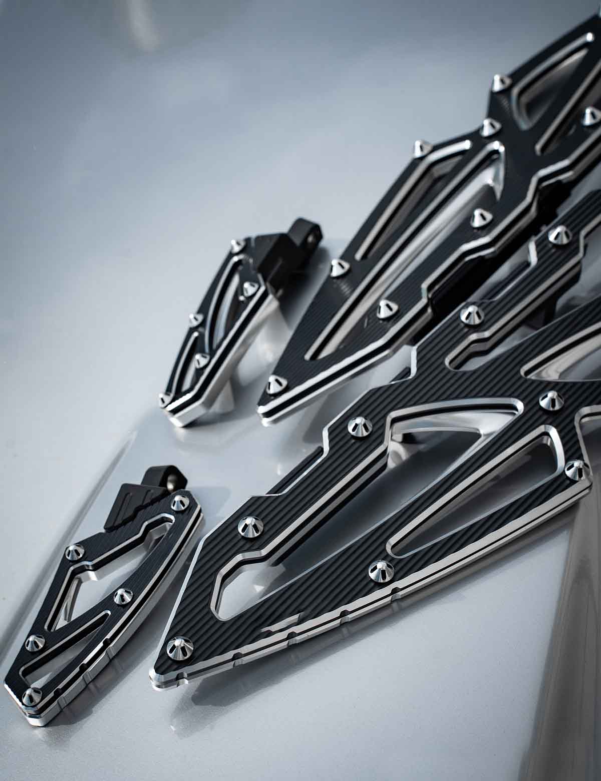 Front and Rear Foot Pegs Kits | Anti-Slip | Aluminum | Harley Davidson 2000-2025 Softail, 1999-2025 Touring - Image 11