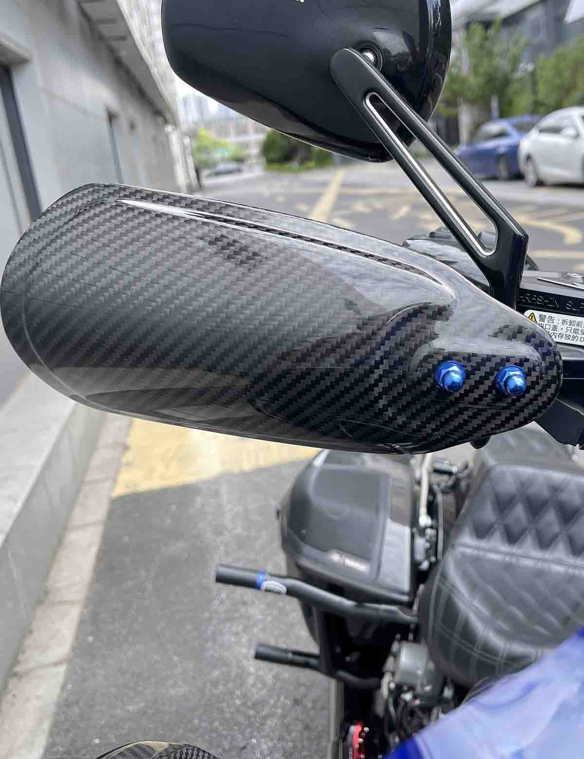 Carbon Fiber Handguards | Harley 2017-2023 Street Glide Road Glide Road King, 2024-after 117 Street Glide/Road Glide, 121CVO/ 121ST, 2018-2024 Softail - Image 7