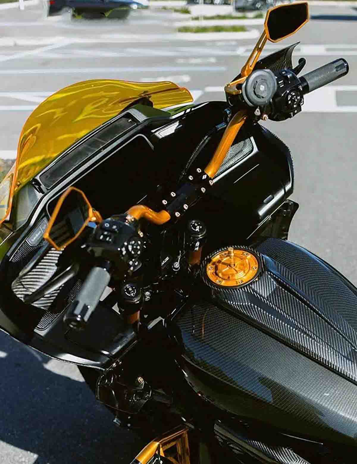 T-Bar Handlebars | Aluminum Alloy | 2" & 4" Rise Height, 1" & 1.25" & 1.5" Clamp Diameter | Internal Wiring Handlebars | All Harley Motorcycle - Image 5