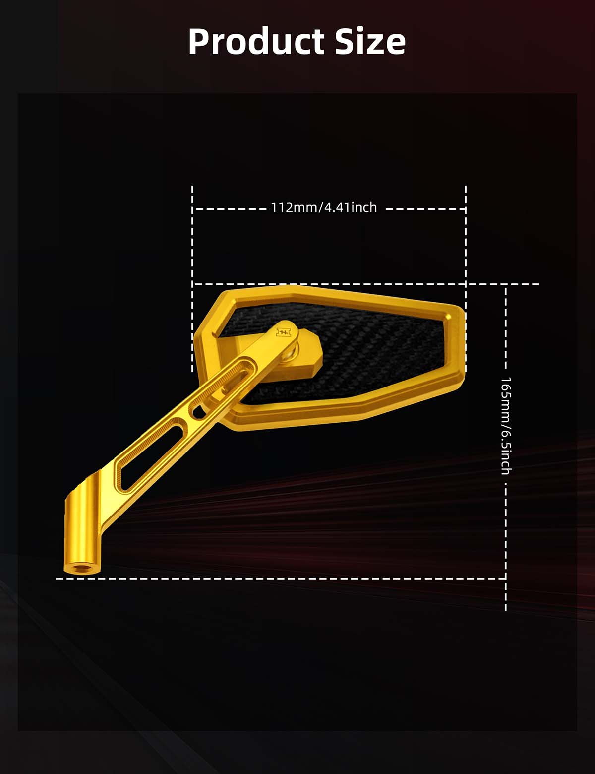 Motorcycle Rear View Mirror Carbon Fiber | Aluminum |120° Adjustable Lightweight | Harley Davidson Universal Model - Image 6