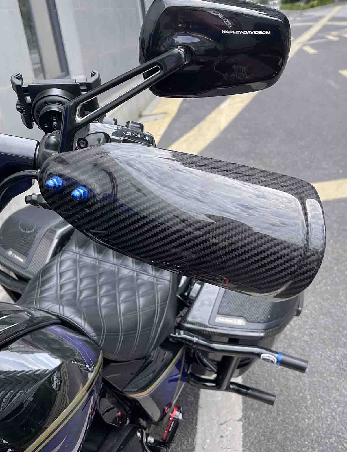 Carbon Fiber Handguards | Harley 2017-2023 Street Glide Road Glide Road King, 2024-after 117 Street Glide/Road Glide, 121CVO/ 121ST, 2018-2024 Softail - Image 8