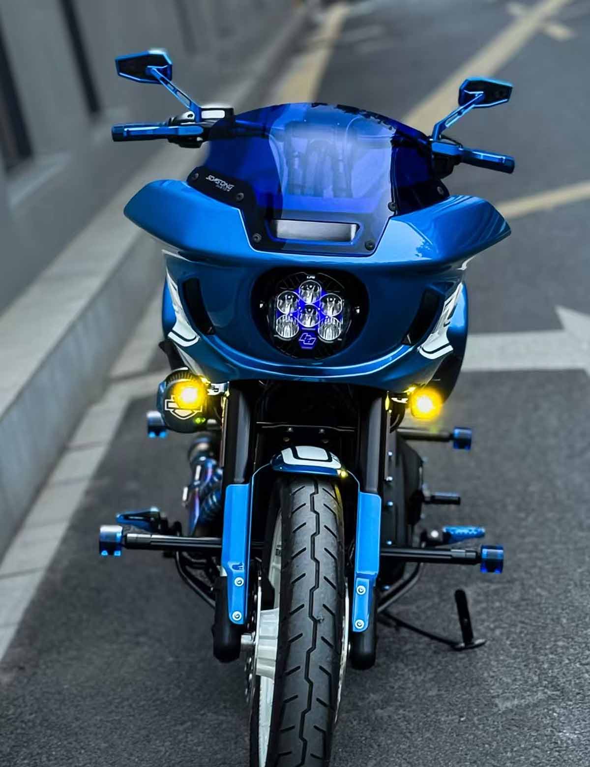 Motorcycle Rear View Mirror Carbon Fiber | Aluminum |120° Adjustable Lightweight | Harley Davidson Universal Model - Image 7