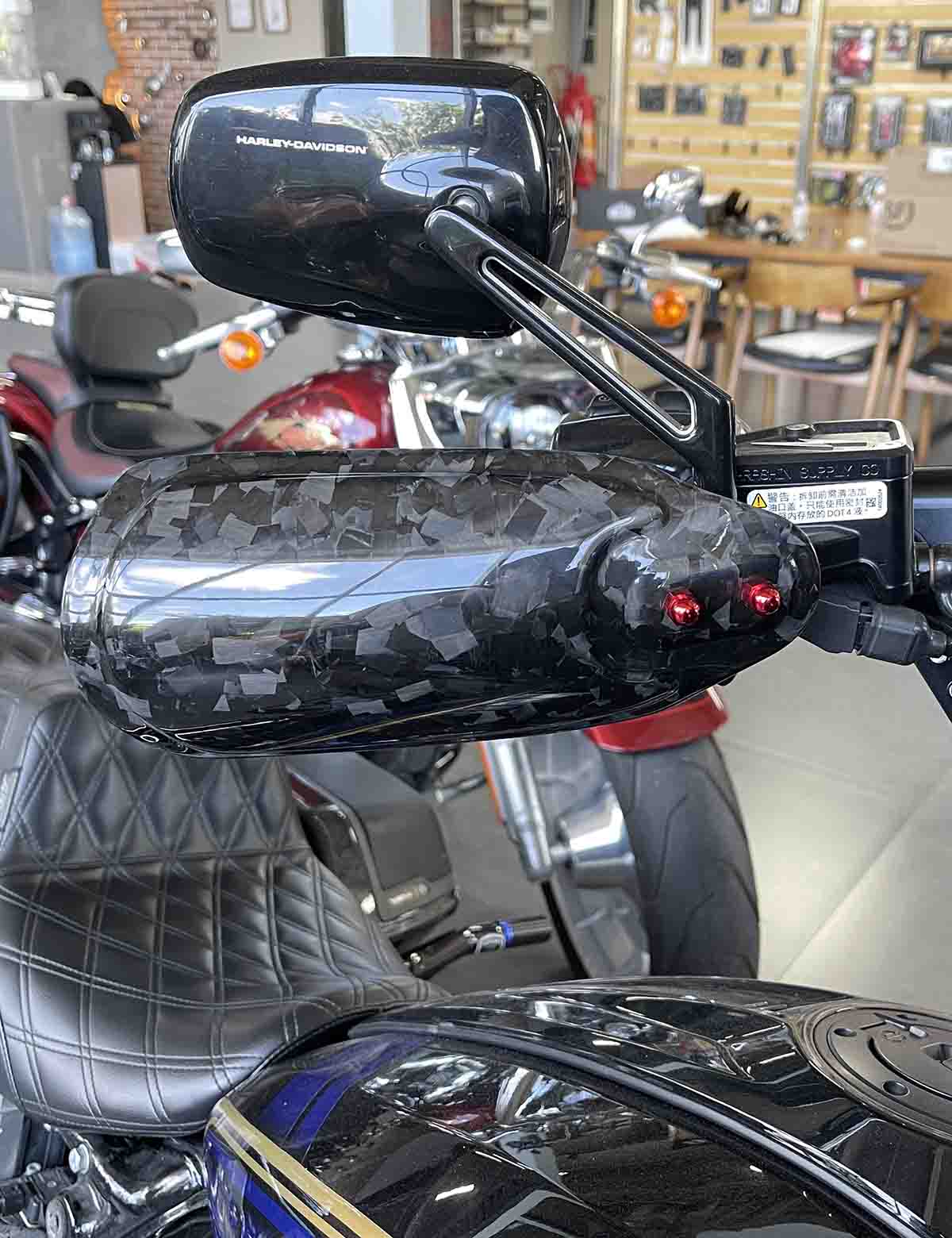 Carbon Fiber Handguards | Harley 2017-2023 Street Glide Road Glide Road King, 2024-after 117 Street Glide/Road Glide, 121CVO/ 121ST, 2018-2024 Softail - Image 11