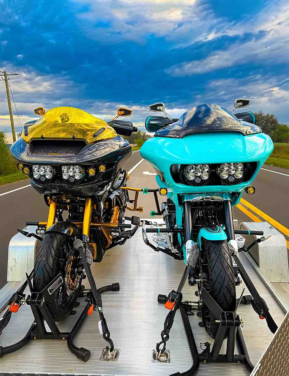 Motorcycle Rear View Mirror Carbon Fiber | Aluminum |120° Adjustable Lightweight | Harley Davidson Universal Model - Image 3