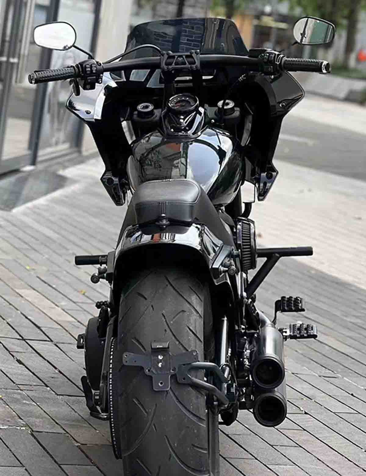 T-Bar Handlebars | Aluminum Alloy | 2" & 4" Rise Height, 1" & 1.25" & 1.5" Clamp Diameter | Internal Wiring Handlebars | All Harley Motorcycle - Image 9
