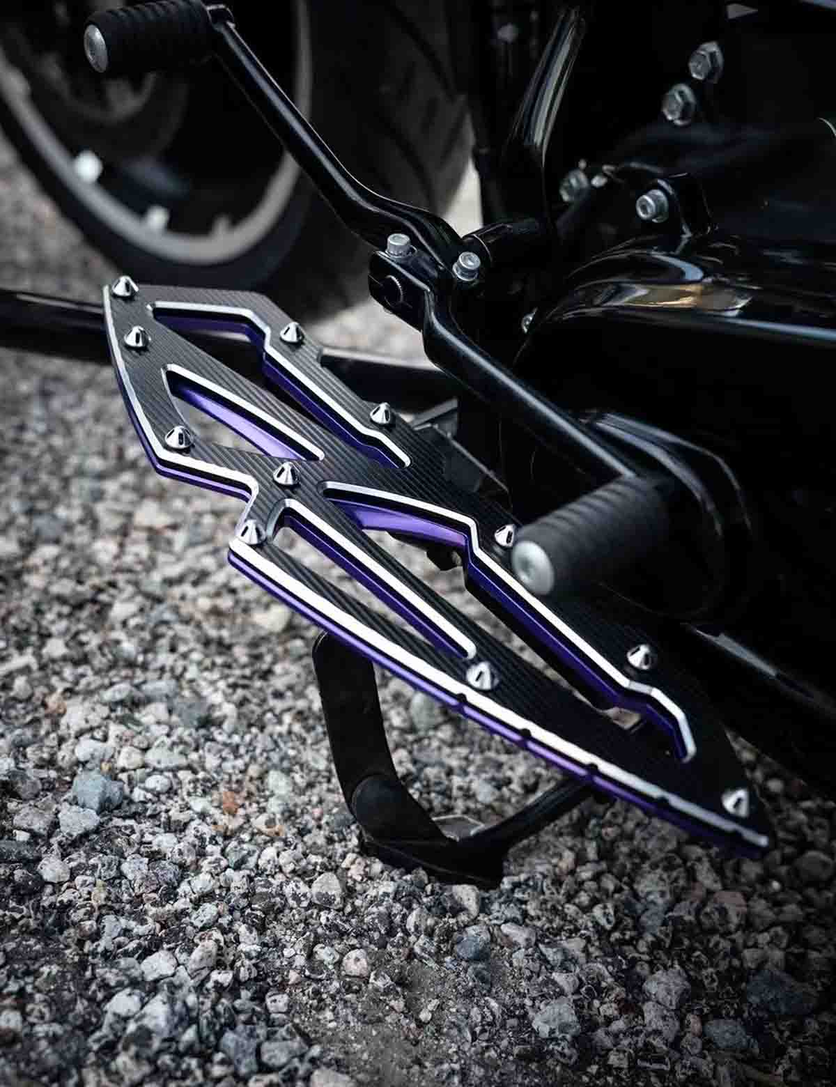 Front and Rear Foot Pegs Kits | Anti-Slip | Aluminum | Harley Davidson 2000-2025 Softail, 1999-2025 Touring - Image 2