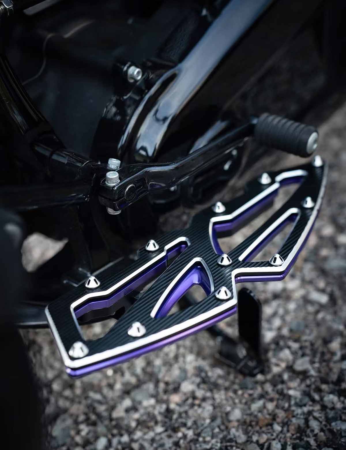 Front and Rear Foot Pegs Kits | Anti-Slip | Aluminum | Harley Davidson 2000-2025 Softail, 1999-2025 Touring - Image 3