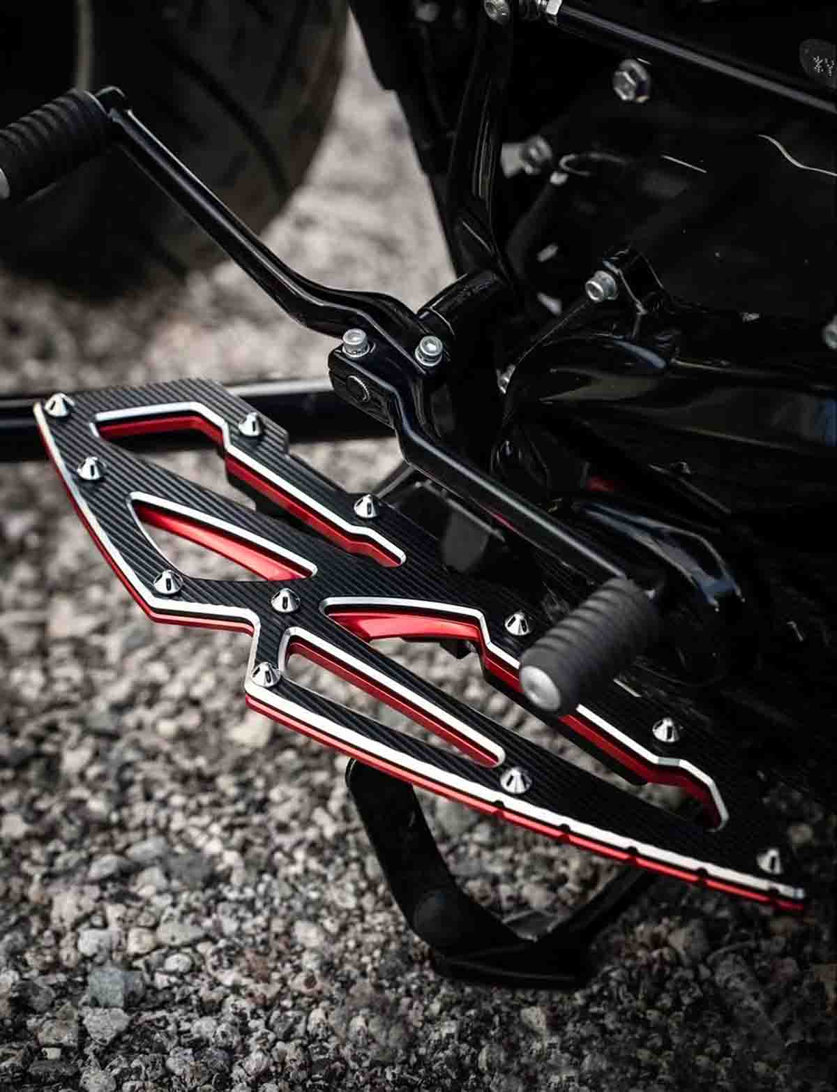 Front and Rear Foot Pegs Kits | Anti-Slip | Aluminum | Harley Davidson 2000-2025 Softail, 1999-2025 Touring - Image 4