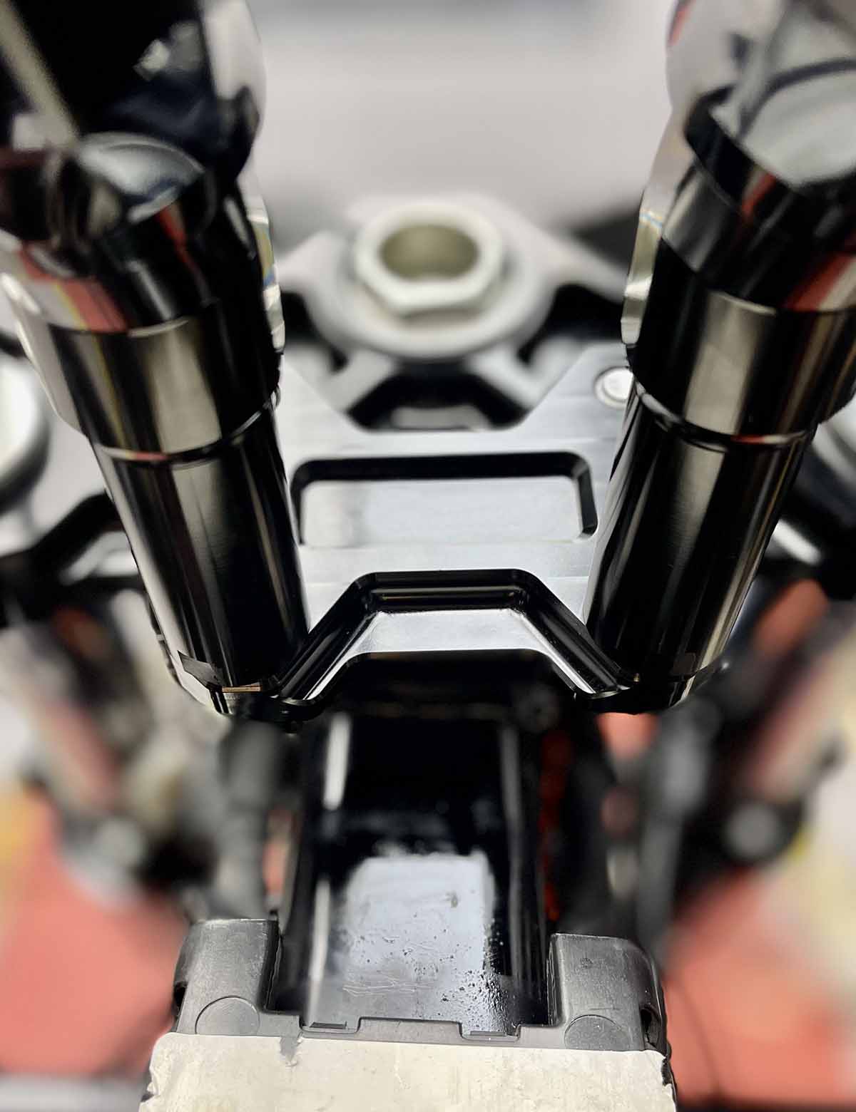 2" Pullback 1" Rise Handlebar Pullback Riser Clamp T-Bar Riser Adapter | Harley Touring Road Glide Street Glide Softail Models - Image 5