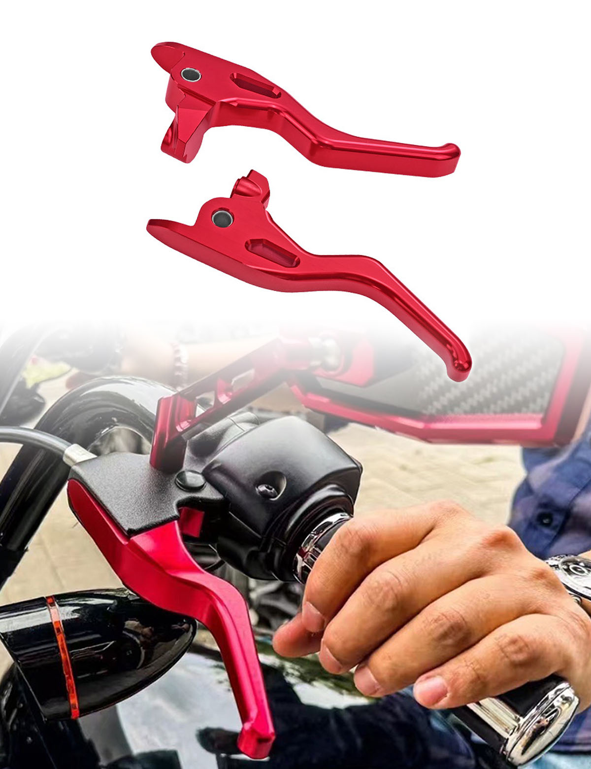 Easy Pull Shorty Clutch & Brake Levers | Harley 2018-2024 Softail & 2017-2023 Touring Models