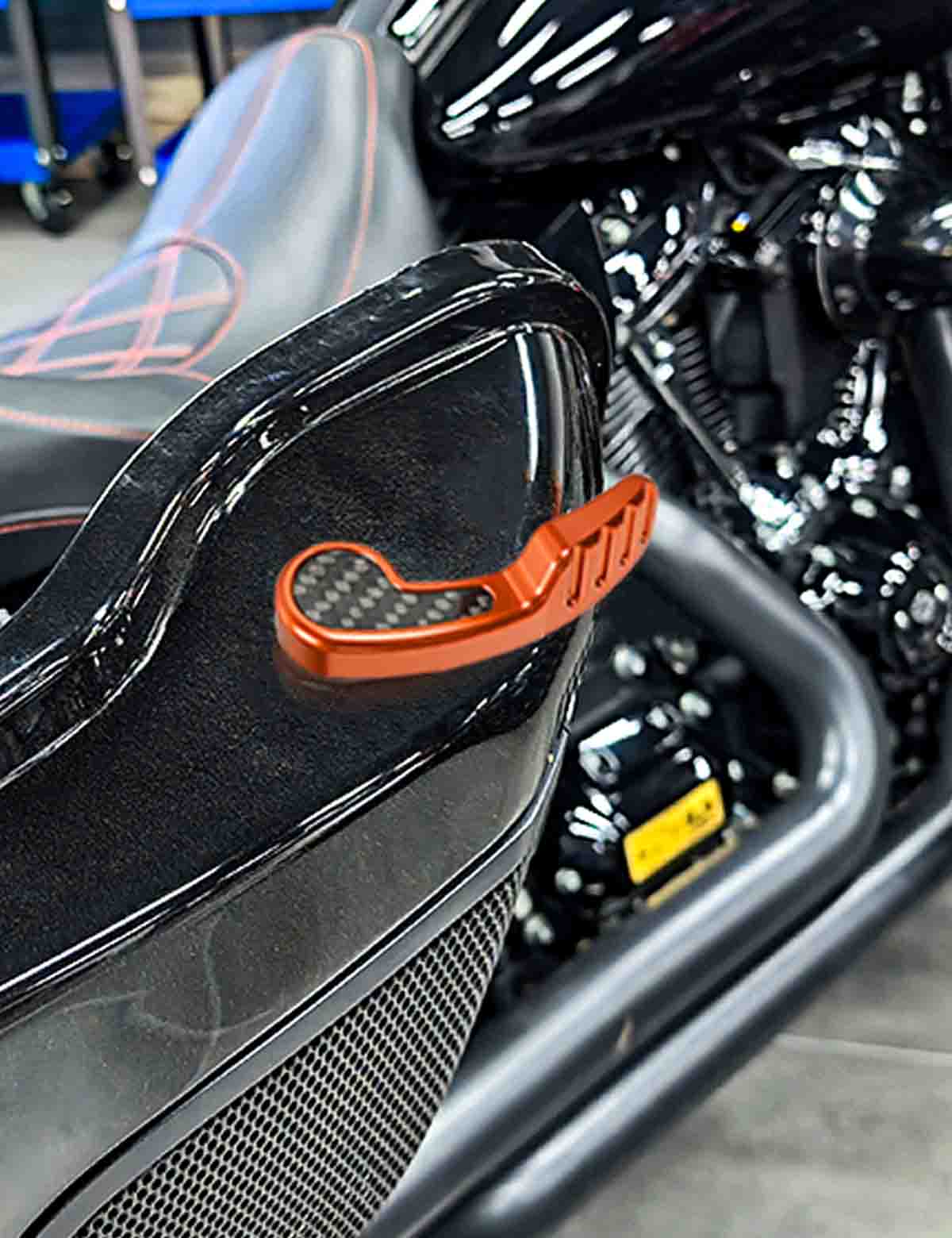 Motorcycle Saddlebag Latch Kit | Carbon Fiber&Aluminium Alloy | Saddle Bag Lifter | 2014-2026 Harley Touring - Image 6