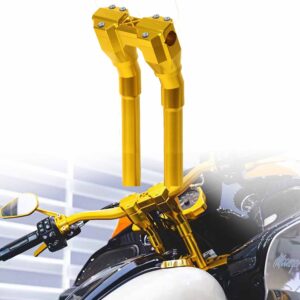 Motorcycle Handlebar Risers | 8"/10"/12" Height, 1″/1.25″ Handlebar Clamp Diameter | Pullback/Straight | CNC 6061-T6 Aluminum Alloy | Harley Road Glide/ Softail All Models