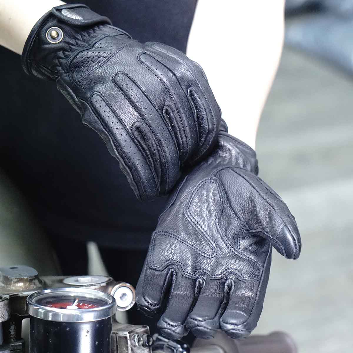 Premium Sheepskin Motorcycle Gloves | All Season Breathable Touchscreen - Image 3