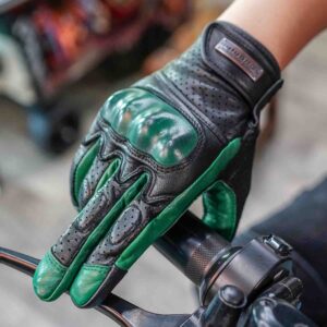 Retro Goatskin Motorcycle Gloves | Hard Knuckles Breathable Touchscreen for Spring Summer Autumn