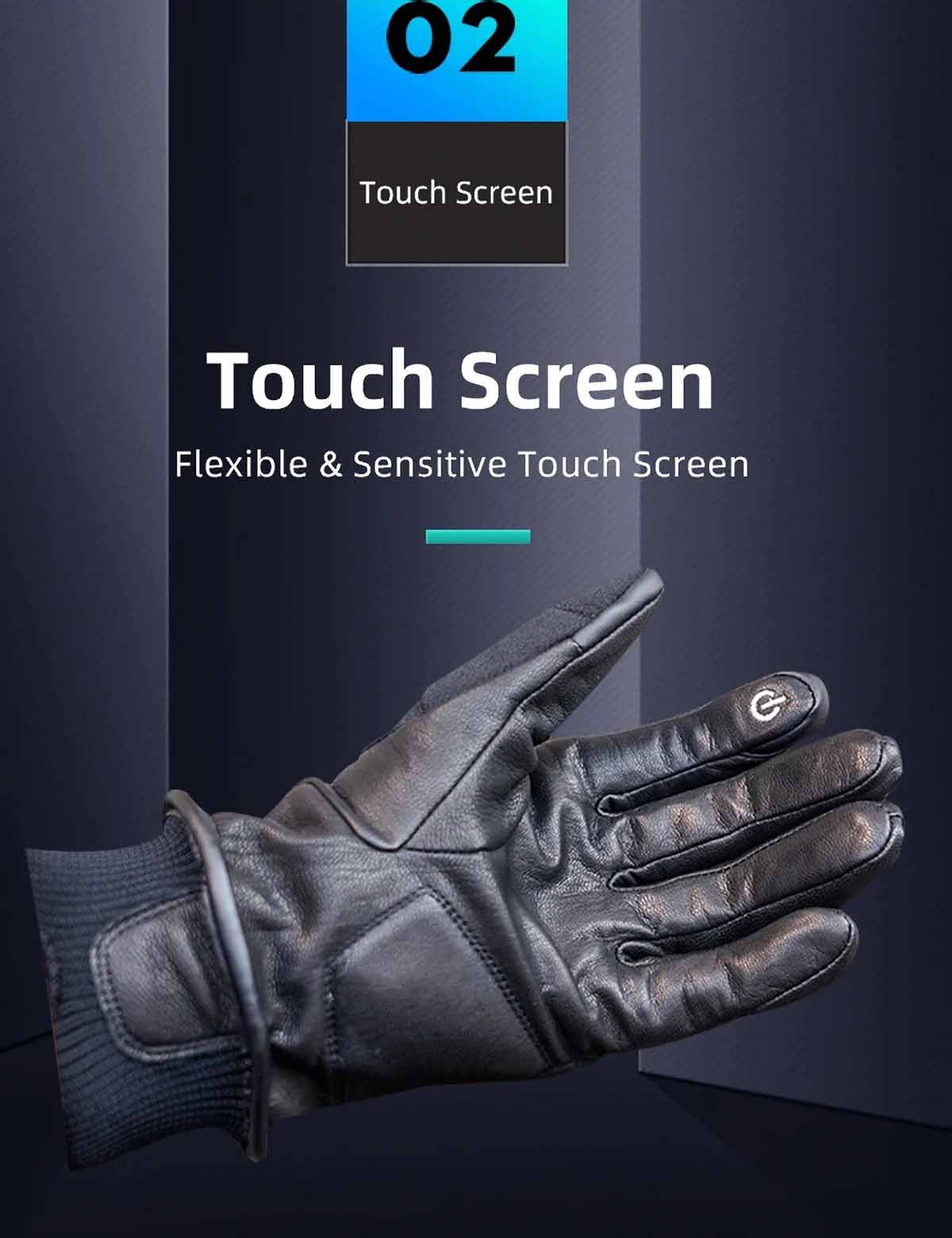 Winter Waterproof Sheepskin Motorcycle Gloves | Windproof Warm Touchscreen - Image 9