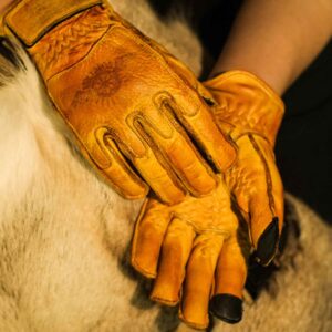 Retro Deerskin Motorcycle Gloves | Touchscreen Shockproof for Men Women