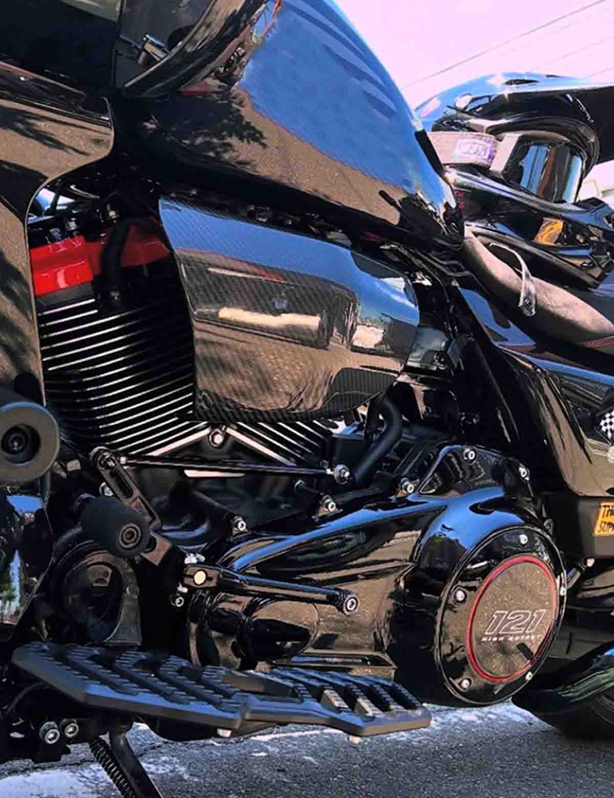 Rear Cylinder Cooling Deflector | Carbon Fiber Heat Air Deflector | Harley 2017-after Touring Models - Image 4