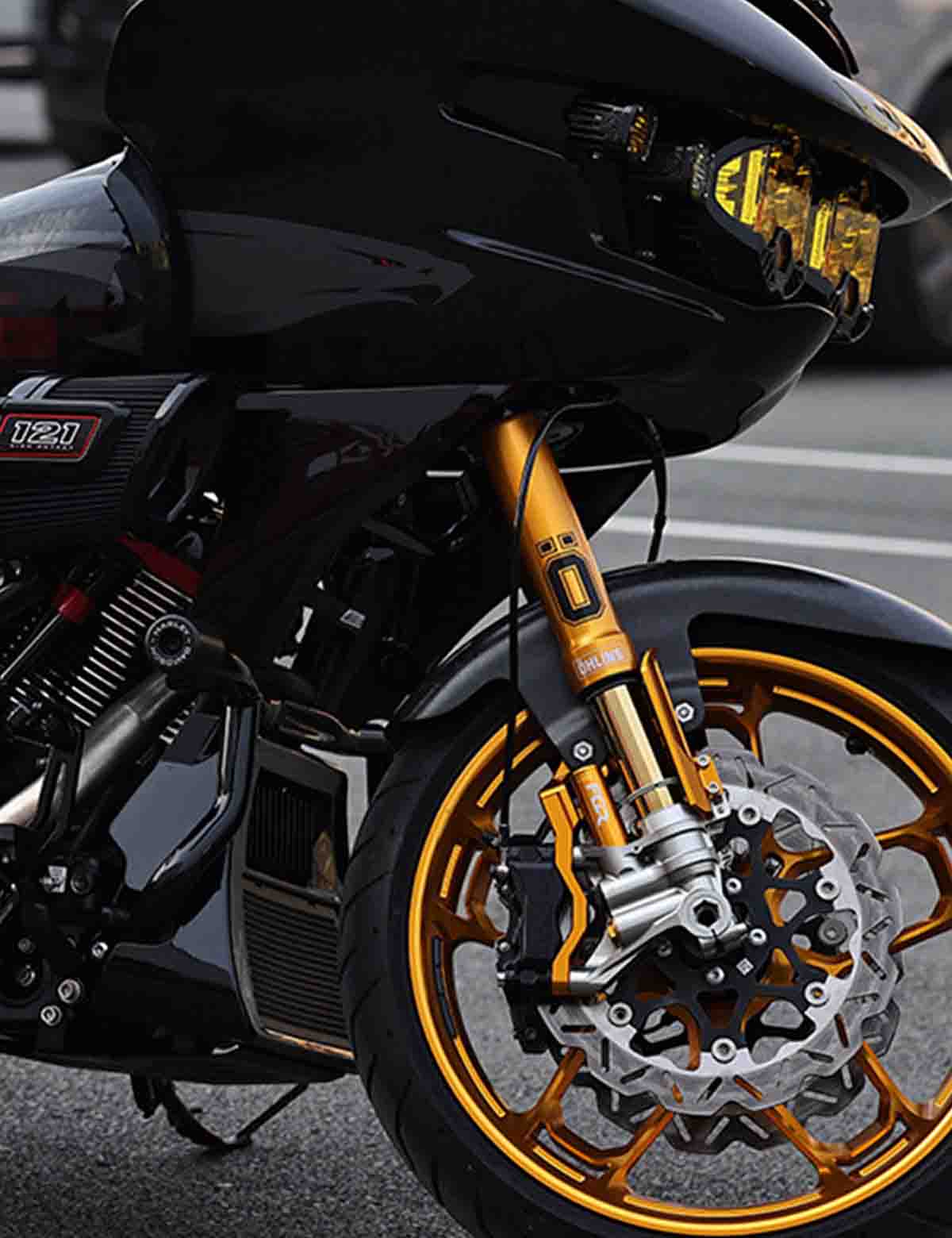 Radial Brake Caliper Bracket | Harley Glide with Öhlins FGR300/ FF520 Inverted Front Forks - Image 3