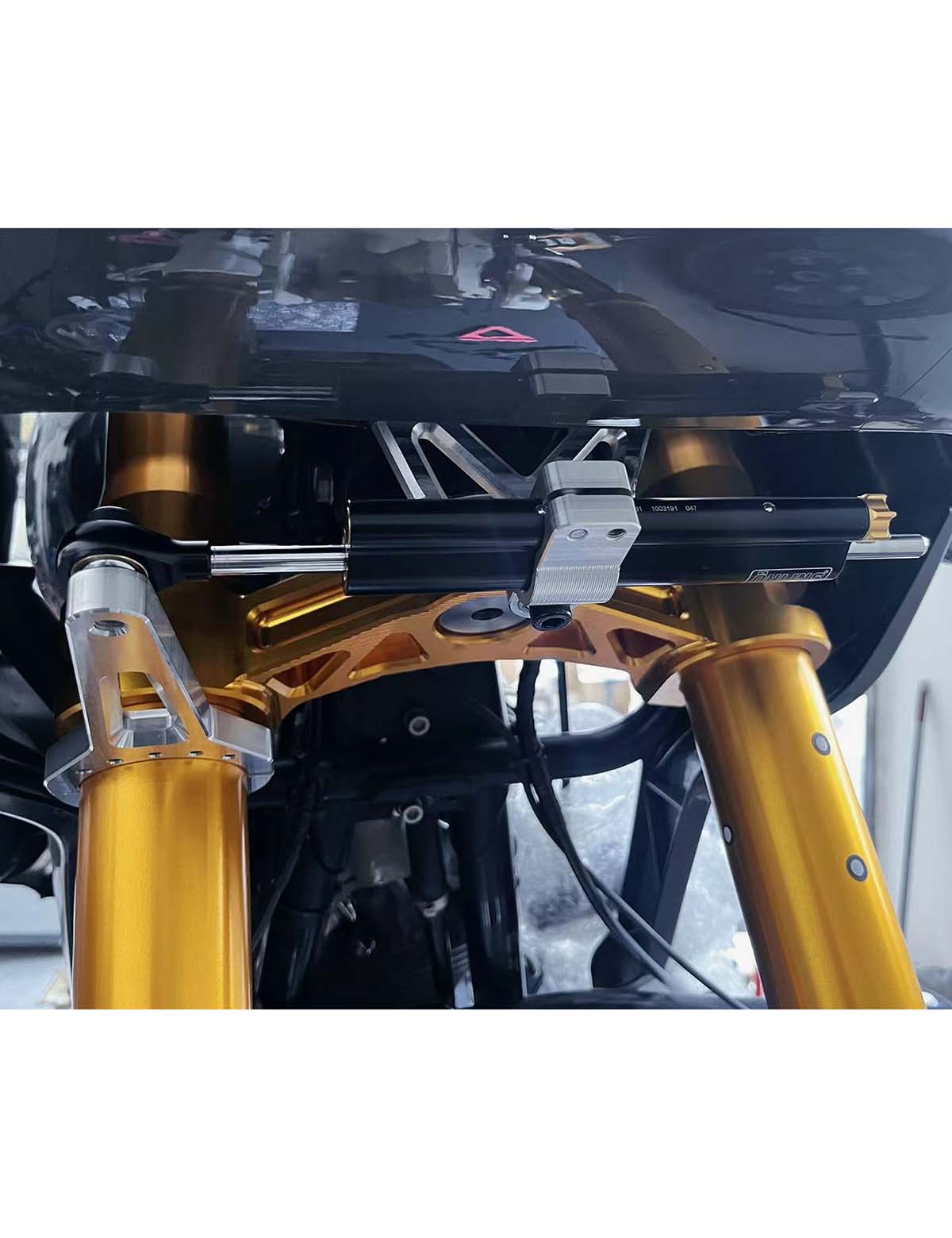 Motorcycle Steering Damper Bracket, Steering Stabilizer Anti Death Wobble | 2014-after Harley Road Glide - Image 4