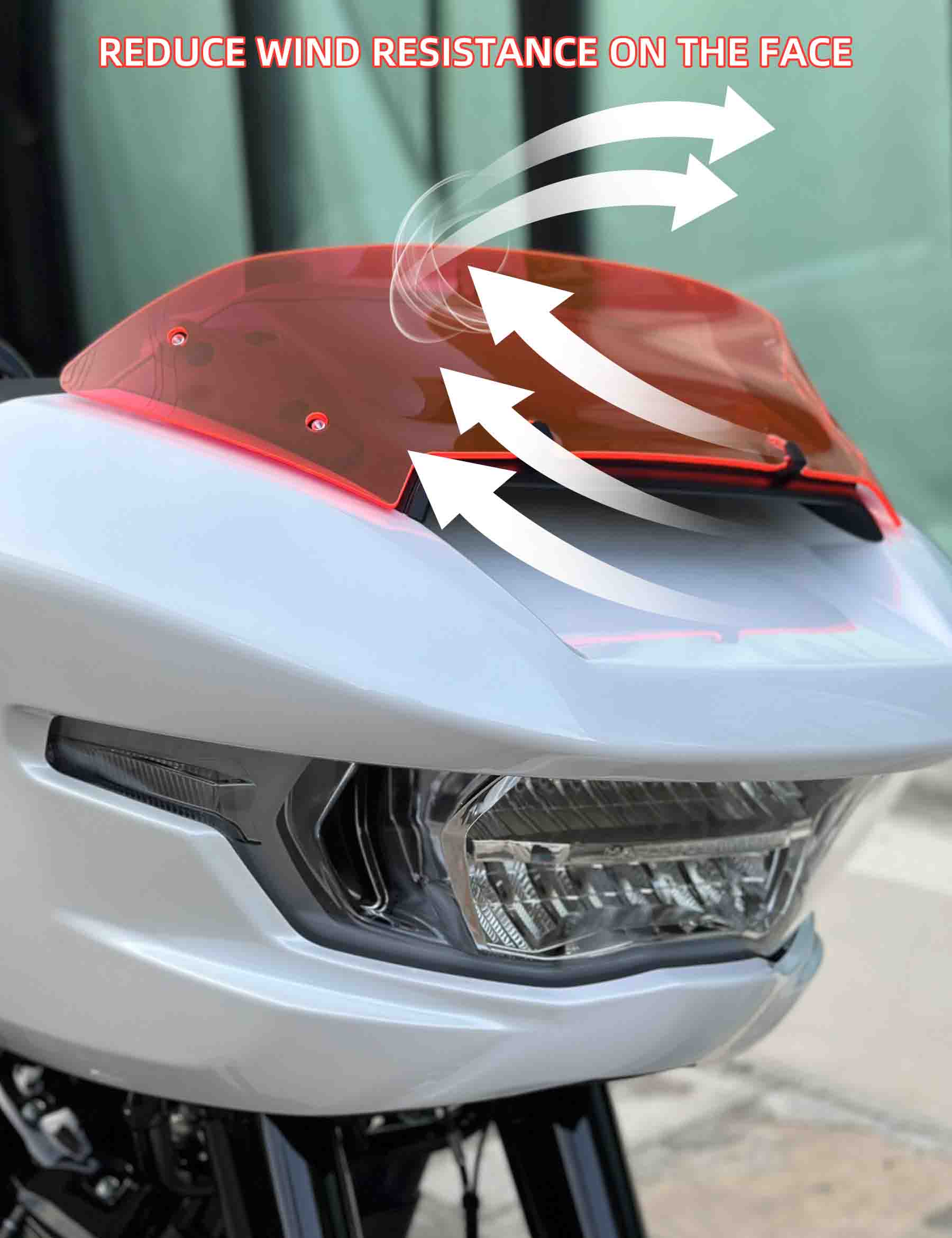 6" Motorcycle Fairing Windscreen for Harley Davidson 2024-after 117 Road Glide, 121CVO Road Glide, 121CVO Road Glide ST - Image 2